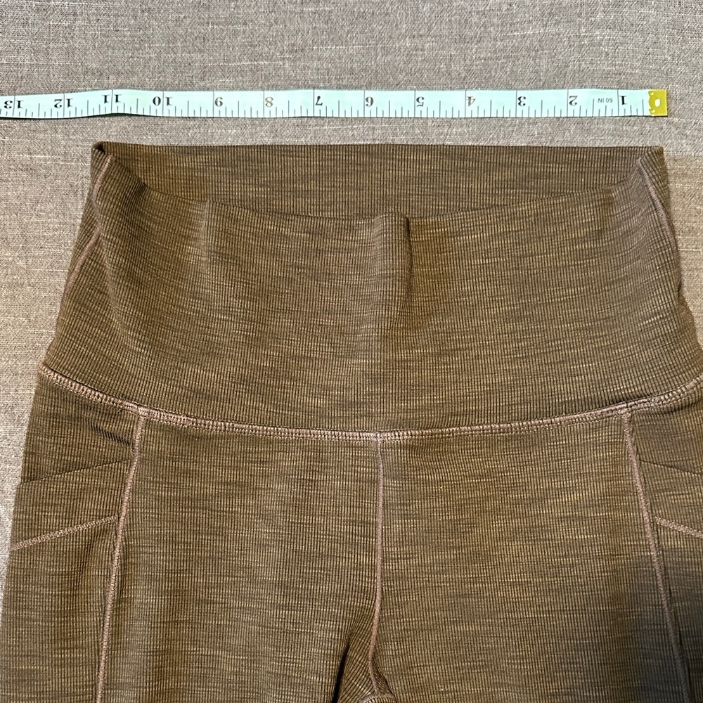 Prana Women’s Becksa Ribbed Brown Leggings with Pockets - Picture 4 of 7